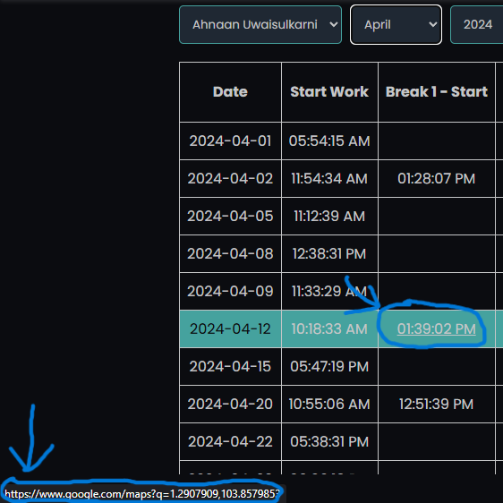 Location via Google Maps on Hover